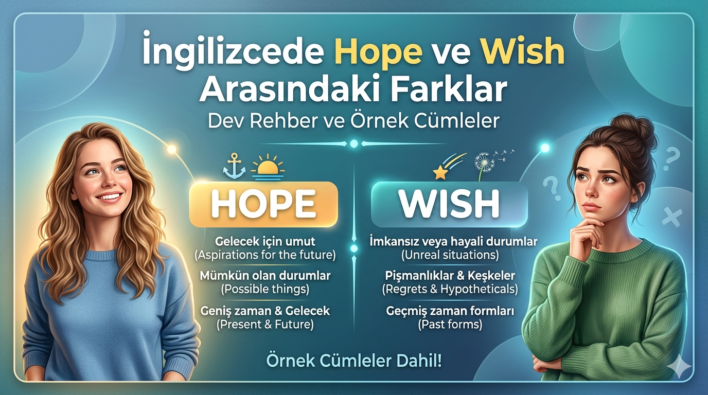 İngilizcede Hope ve Wish Arasındaki Farklar: Dev Rehber ve Örnek Cümleler